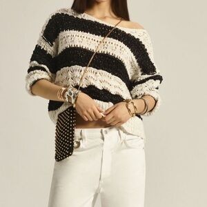 NWT The Palmer Pull Over Open Stitch Sweater by Pilcro Size XS